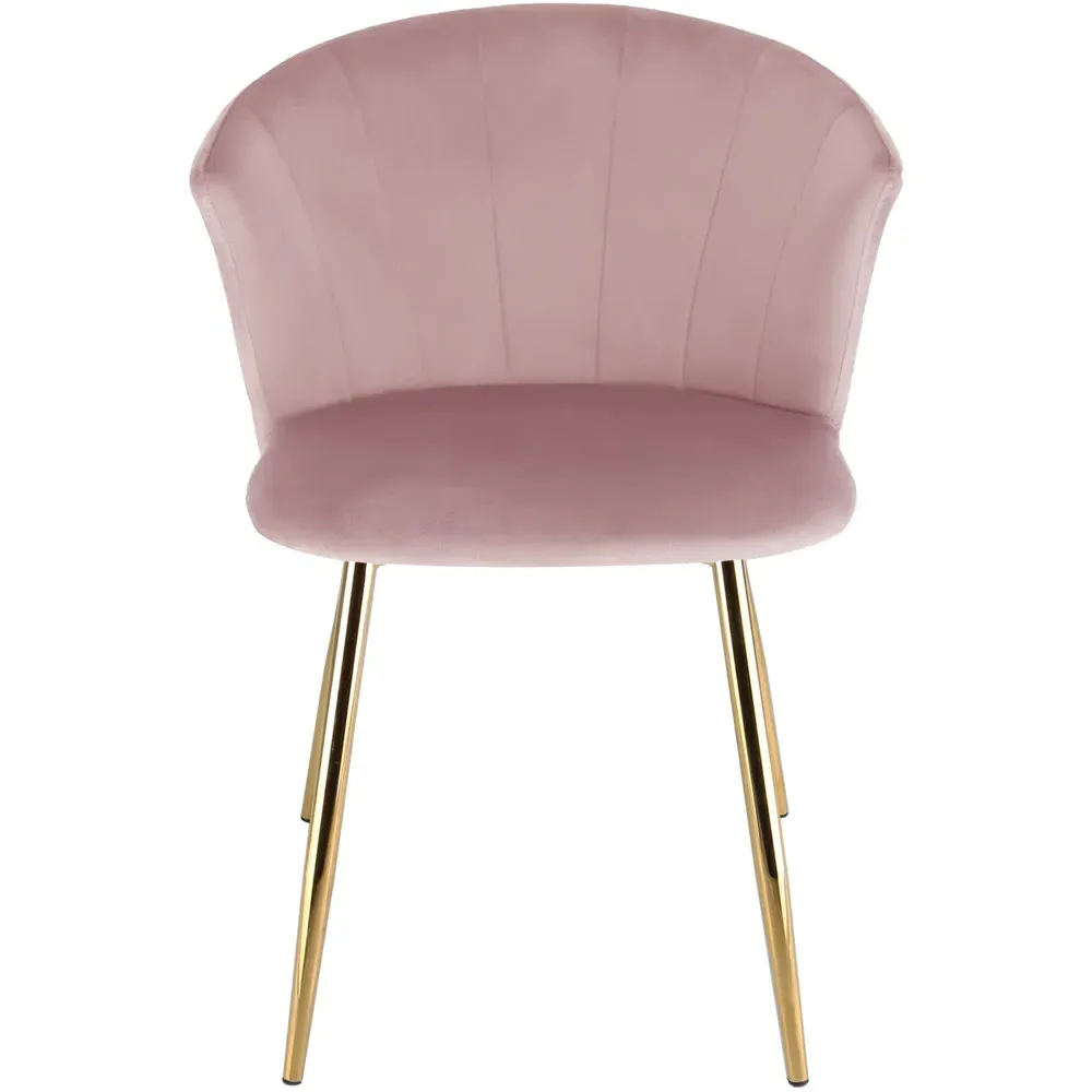 Ella Dining Chair - Pink, Velvet