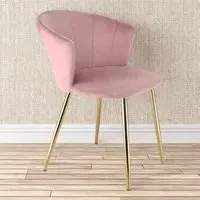 Ella Dining Chair - Pink, Velvet