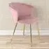 Ella Dining Chair - Pink, Velvet