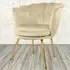 Flora Petal Back Accent Tub Chair - Champagne, Velvet