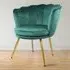 Flora Petal Back Accent Tub Chair - Green, Velvet