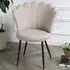 Freya Petal Back Accent Chair - Cream, Boucle