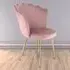 Freya Petal Back Accent Chair - Pink, Velvet