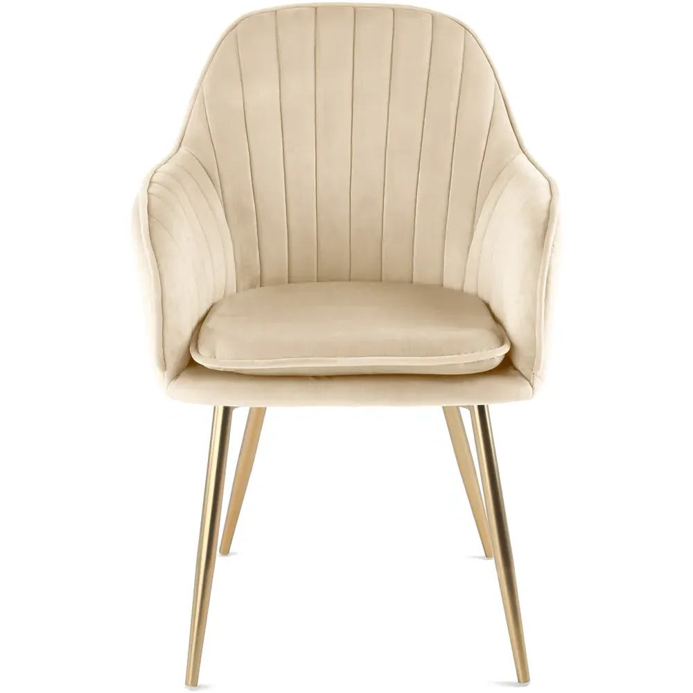 Muse Accent Chair - Champagne, Velvet