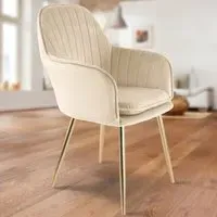 Muse Accent Chair - Champagne, Velvet