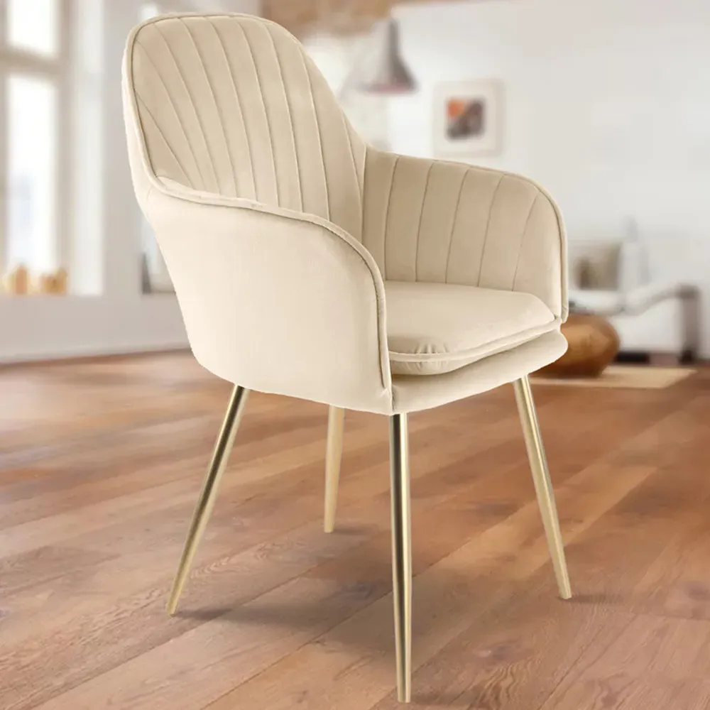 Muse Accent Chair - Champagne, Velvet image