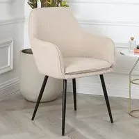 Muse Accent Chair - Cream, Boucle