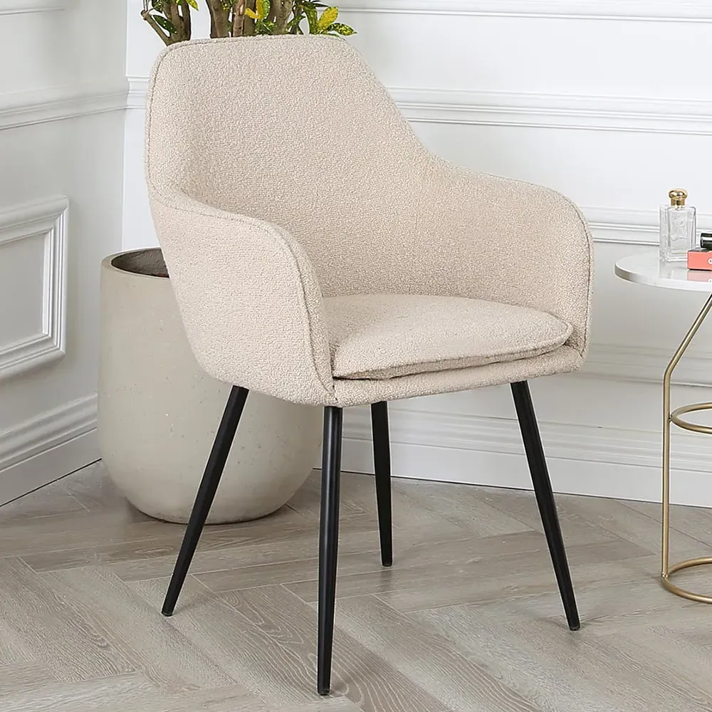 Muse Accent Chair - Cream, Boucle image