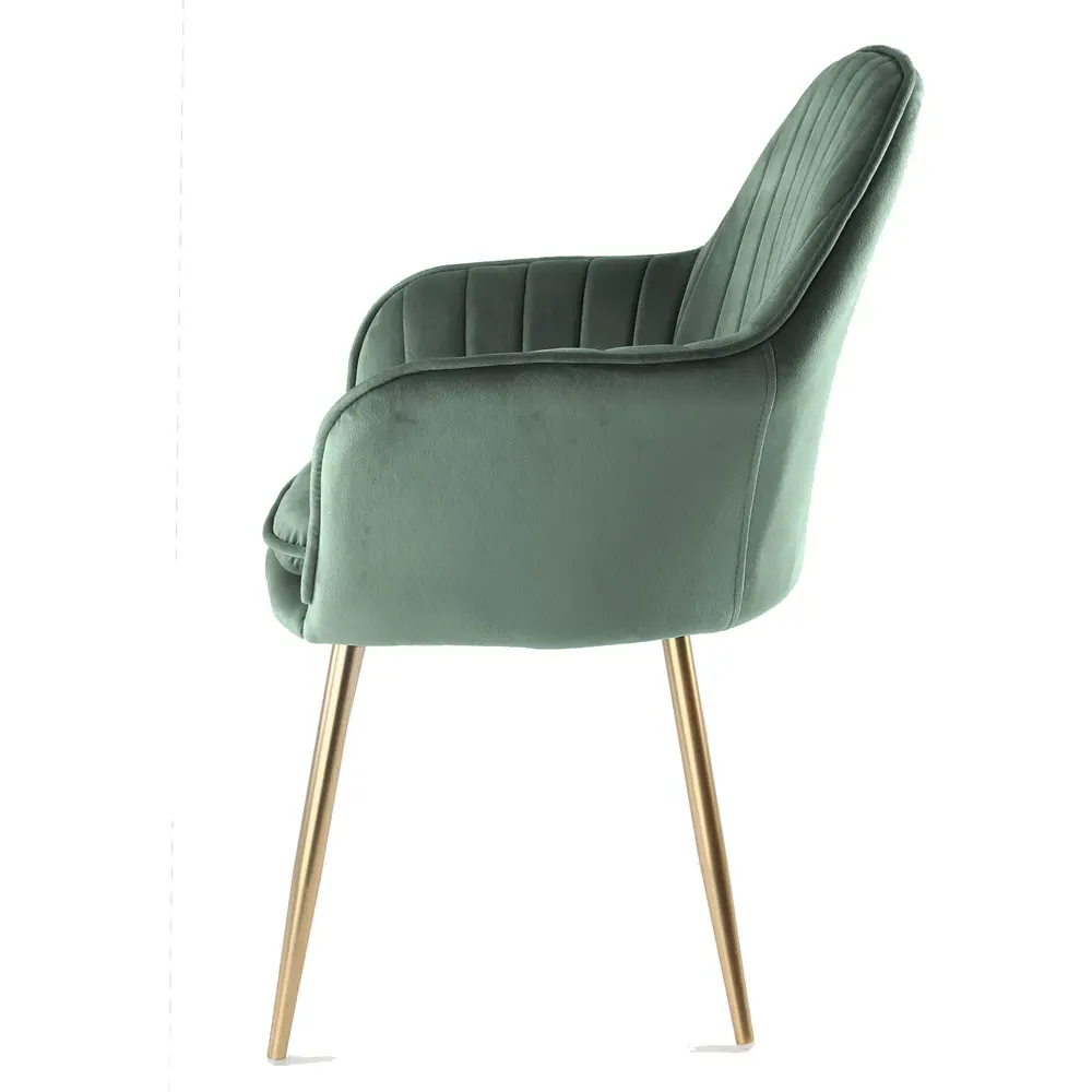 Muse Accent Chair - Green, Velvet