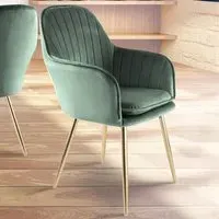 Muse Accent Chair - Green, Velvet