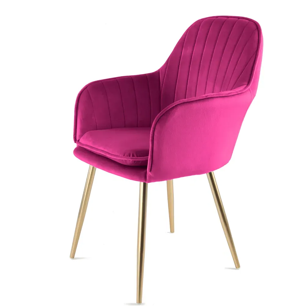 Muse Accent Chair - Pink, Velvet