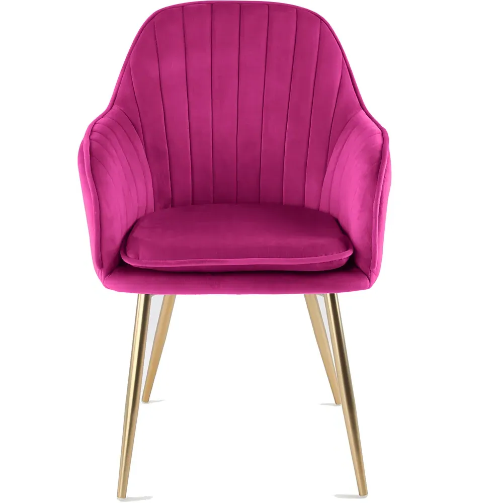 Muse Accent Chair - Pink, Velvet