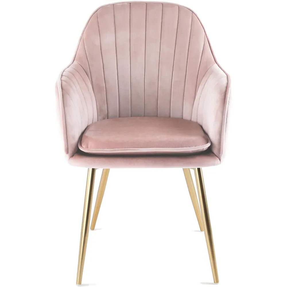 Muse Accent Chair - Pink, Velvet