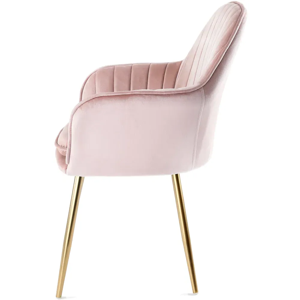 Muse Accent Chair - Pink, Velvet