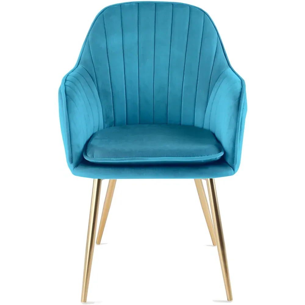 Muse Accent Chair - Teal, Velvet