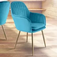 Muse Accent Chair - Teal, Velvet