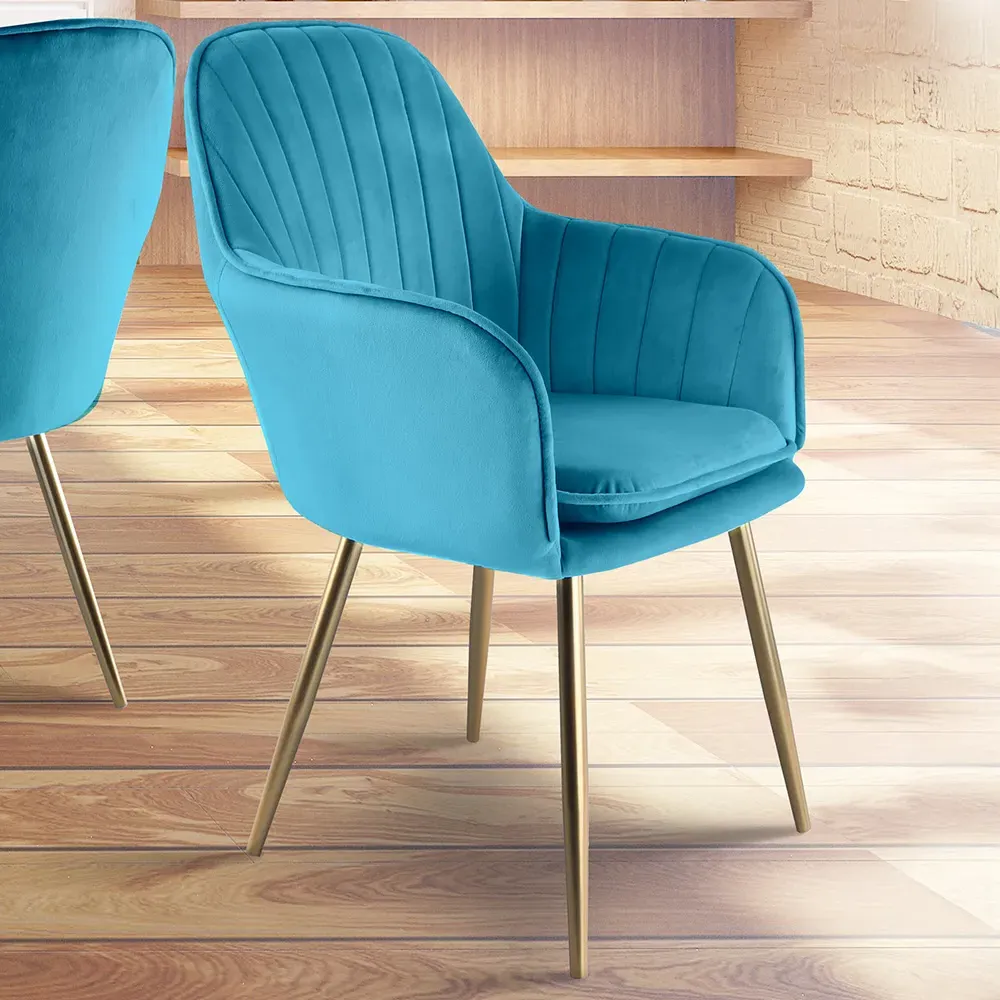 Muse Accent Chair - Teal, Velvet image