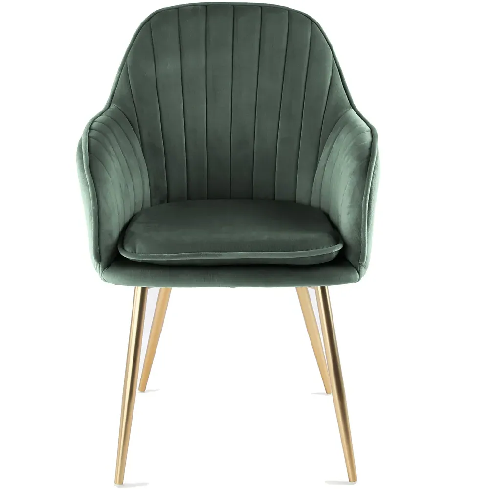 Muse Accent Chairs - Green, Velvet