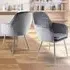 Muse Accent Chairs - Grey, Velvet