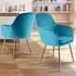 Muse Accent Chairs - Teal, Velvet