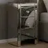 3 Drawer Slim Chest of Drawers - Clear, Mirrored