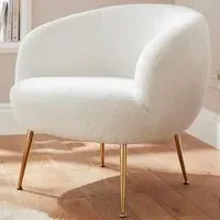 Ada Accent Chair - Cream, Boucle