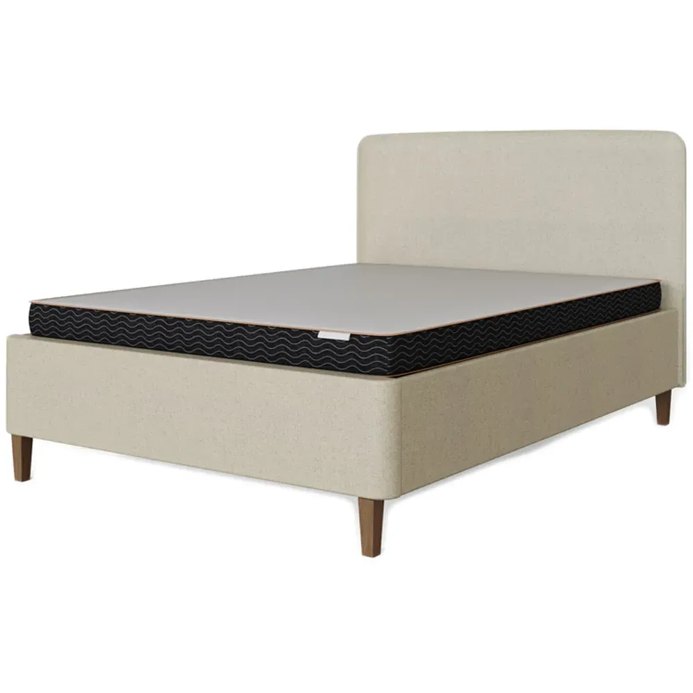 Addison Double Ottoman Bed Frame with Storage - Beige