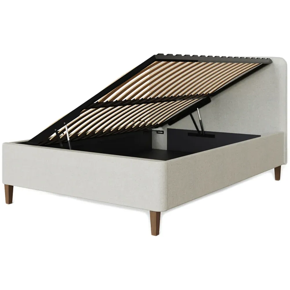 Addison King Size Ottoman Bed Frame with Storage - Grey