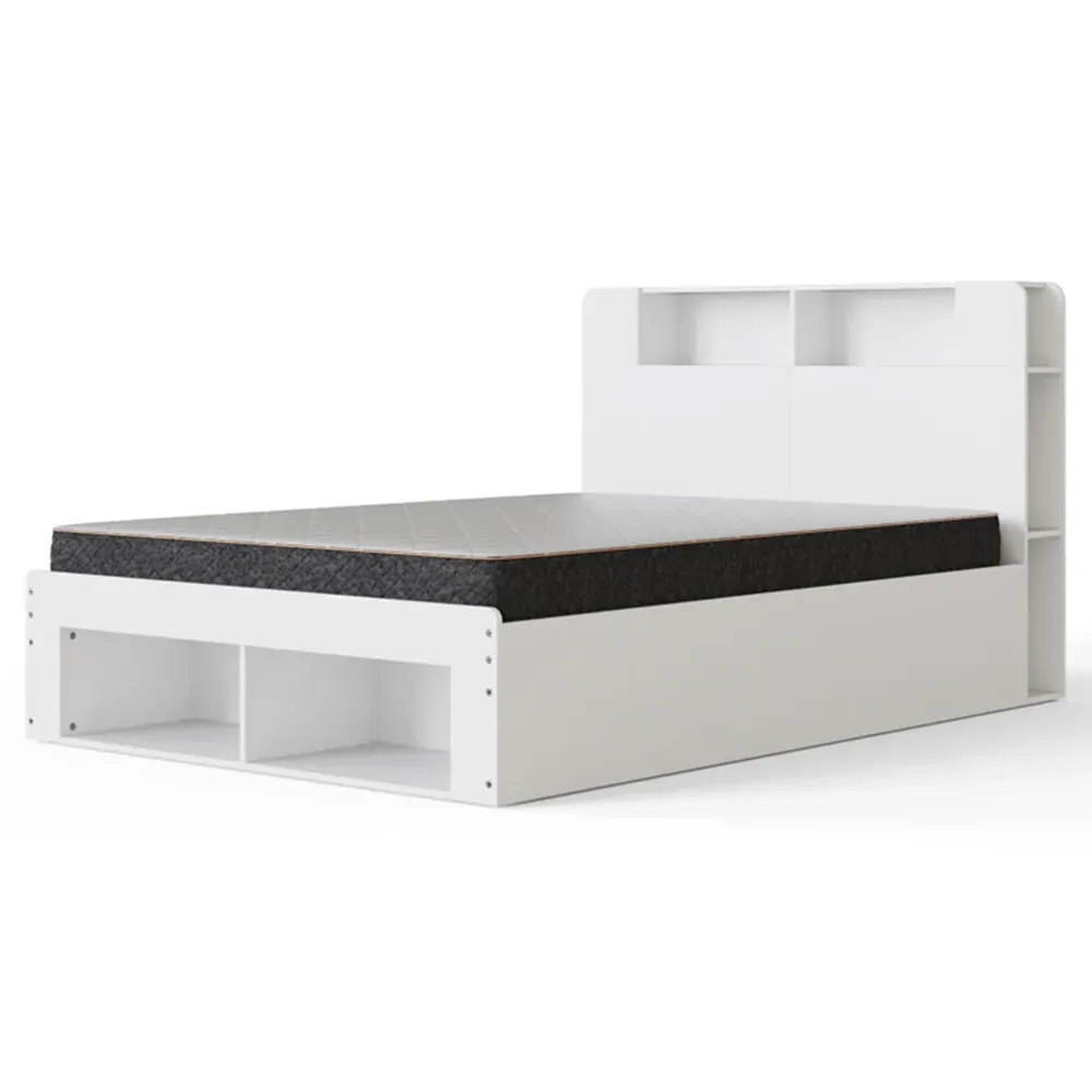 Anya Double Ottoman Bed with SC Pocket Sprung Mattress - White