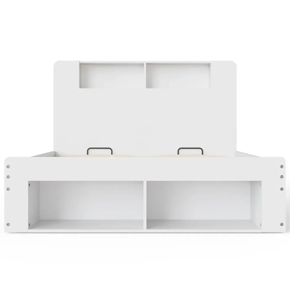Anya Double Ottoman Bed with Storage - White