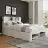 Anya King Size Ottoman Bed with Storage - White, Wood