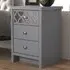 Arianna 3 Drawer Bedside Table - Grey