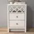 Arianna 3 Drawer Bedside Table - White