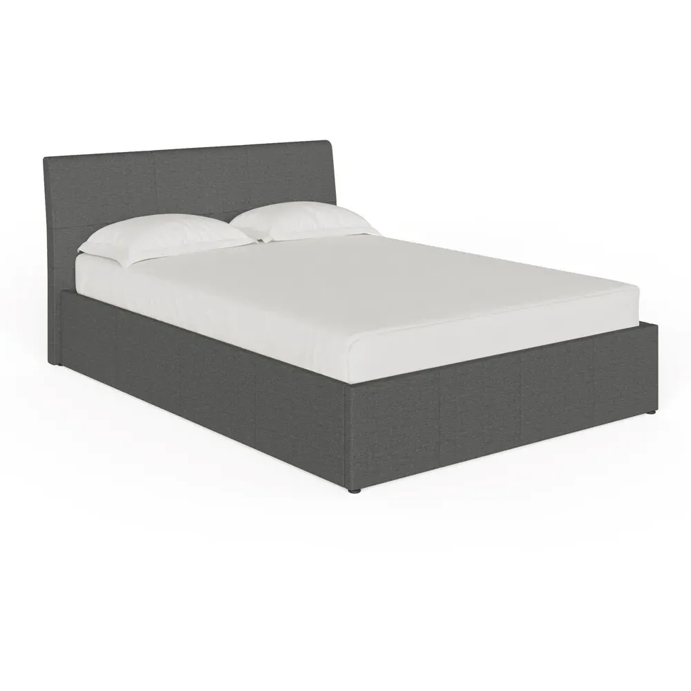 Ascot Double Ottoman Bed with Storage - Grey
