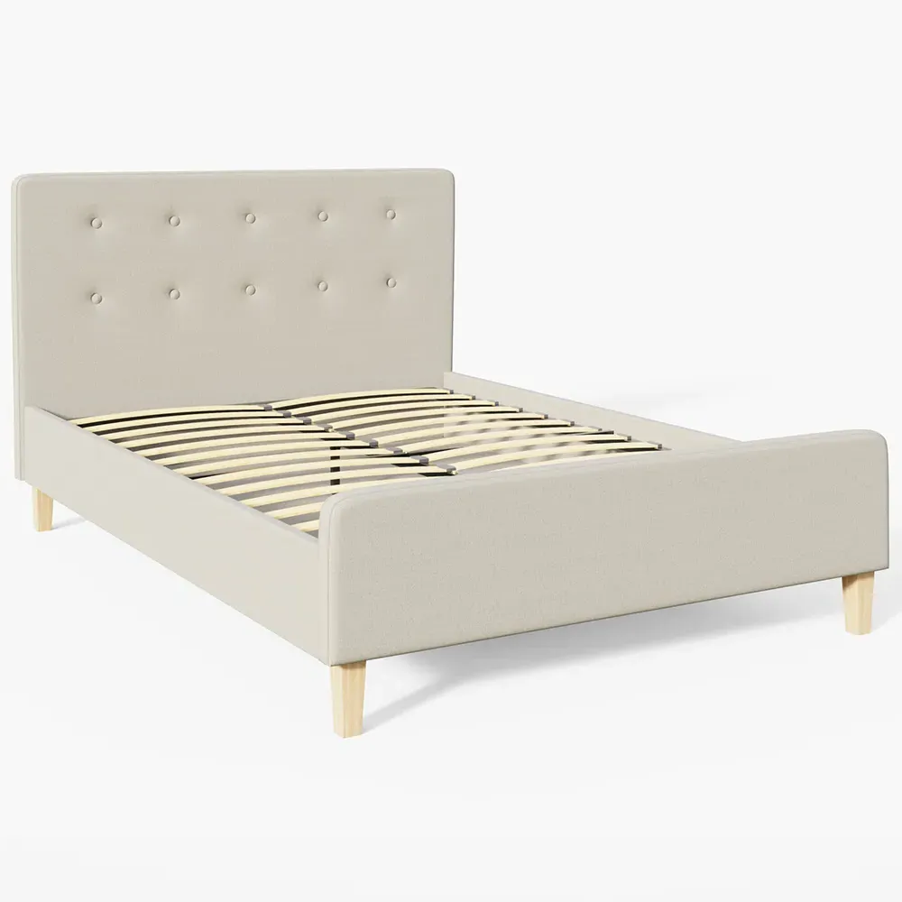 Ashbourne Double Bed Frame - Cream