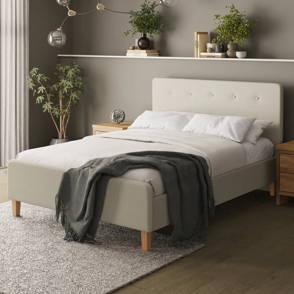 Ashbourne Double Bed Frame - Cream
