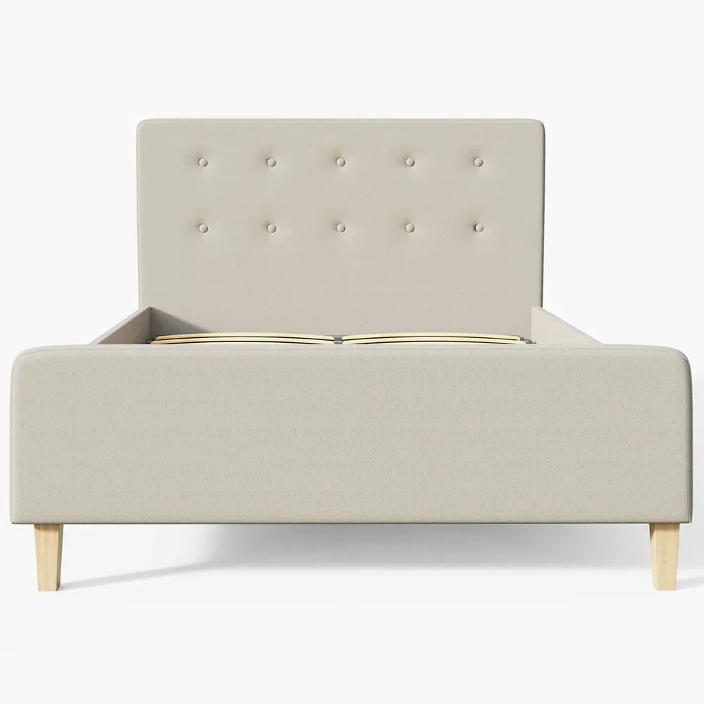 Ashbourne Double Ottoman Bed with Storage - Cream