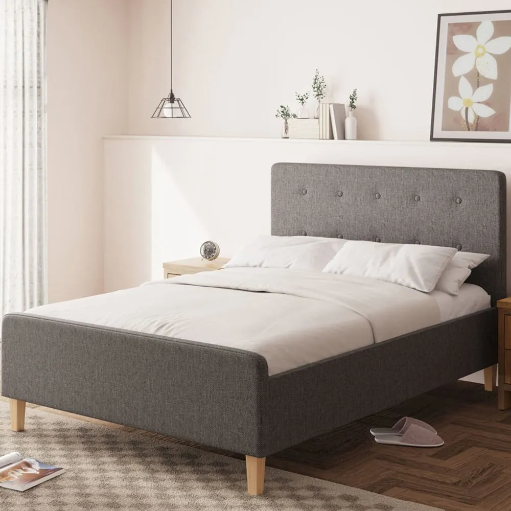Ashbourne Double Ottoman Bed with Storage - Dark Grey