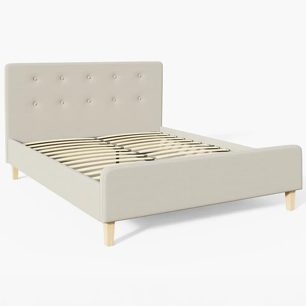 Ashbourne King Size Bed Frame - Cream
