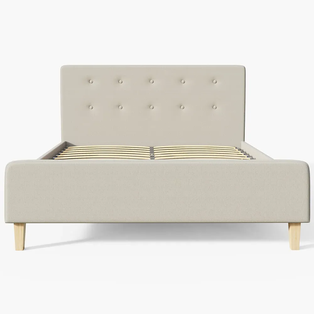 Ashbourne King Size Bed Frame - Cream