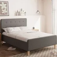 Ashbourne King Size Ottoman Bed with Storage - Dark Grey