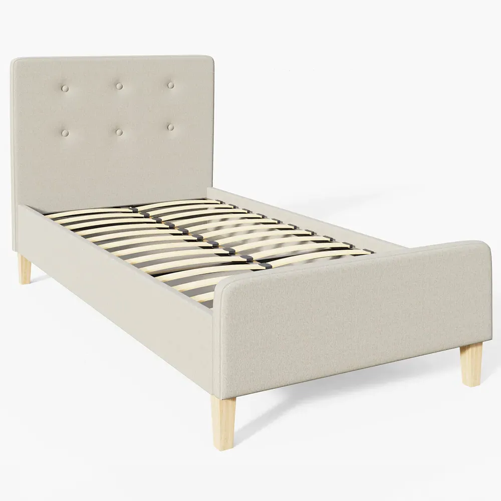Ashbourne Single Bed Frame - Cream