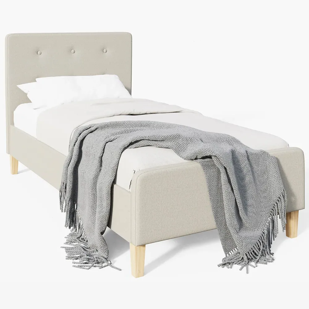 Ashbourne Single Bed Frame - Cream