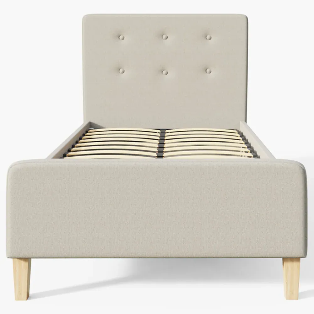 Ashbourne Single Bed Frame - Cream