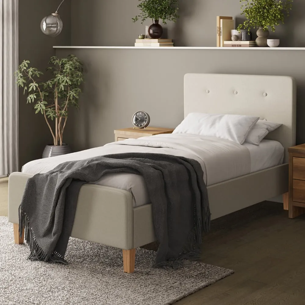 Ashbourne Single Bed Frame - Cream image