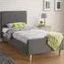 Ashbourne Single Bed Frame - Grey, Hopsack