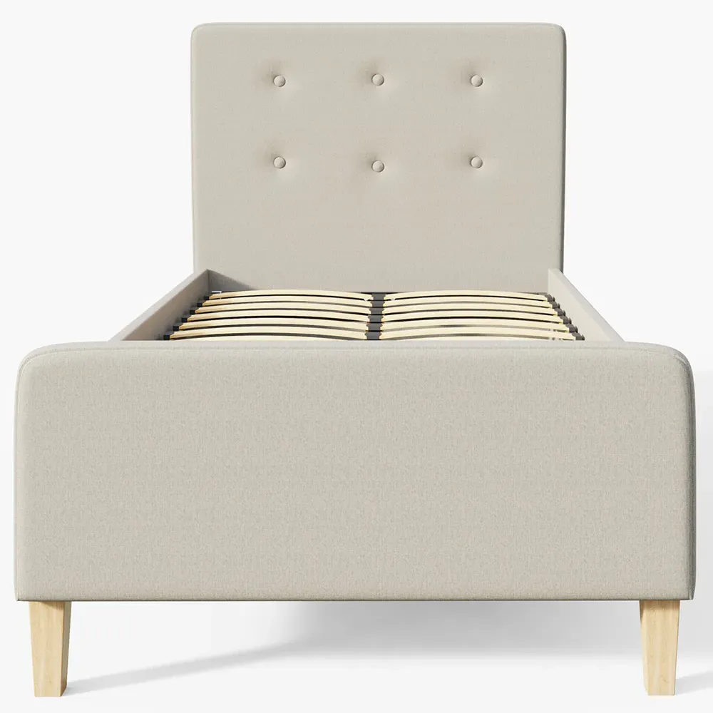 Ashbourne Single Ottoman Bed with Storage - Cream