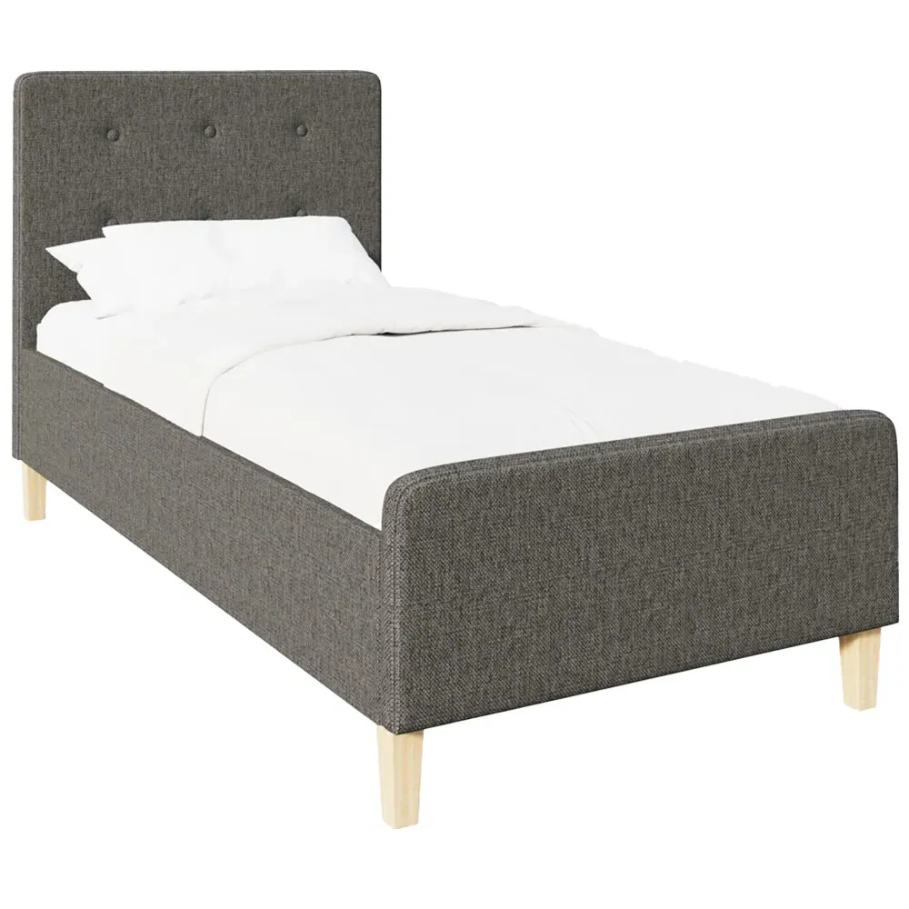 Ashbourne Single Ottoman Bed with Storage - Dark Grey