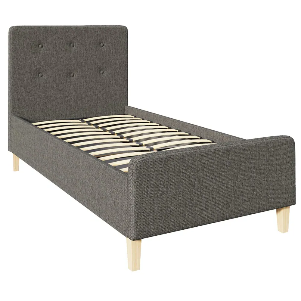 Ashbourne Single Ottoman Bed with Storage - Dark Grey