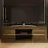 Astley 4 Drawer TV Unit with Open Shelf - Brown, Knotty Oak